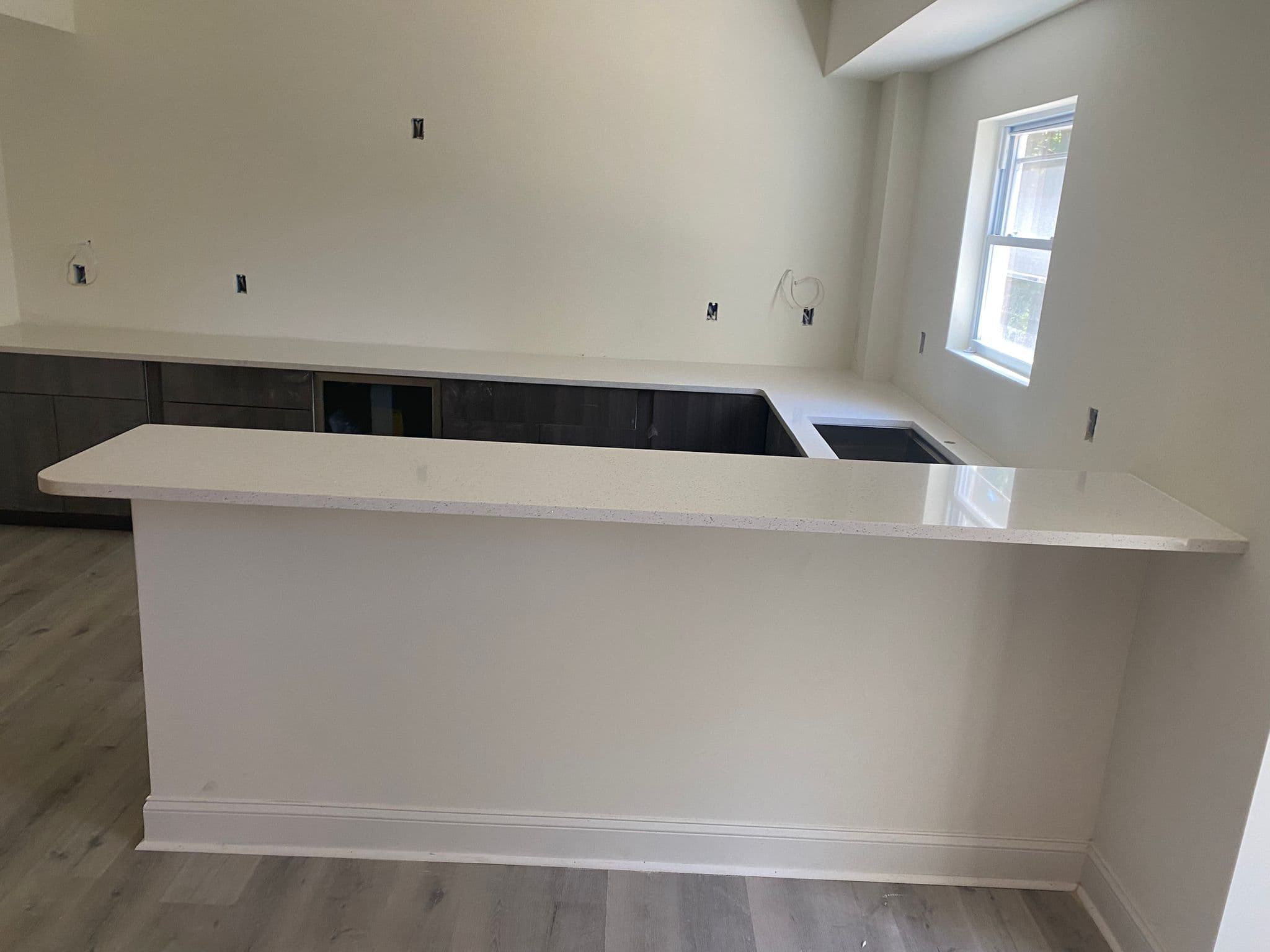 Basement kitchen angle 1