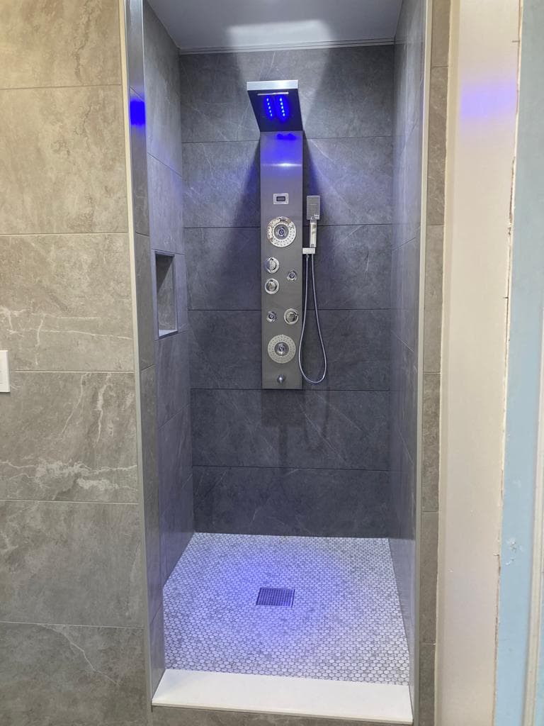 Finished bathroom remodel