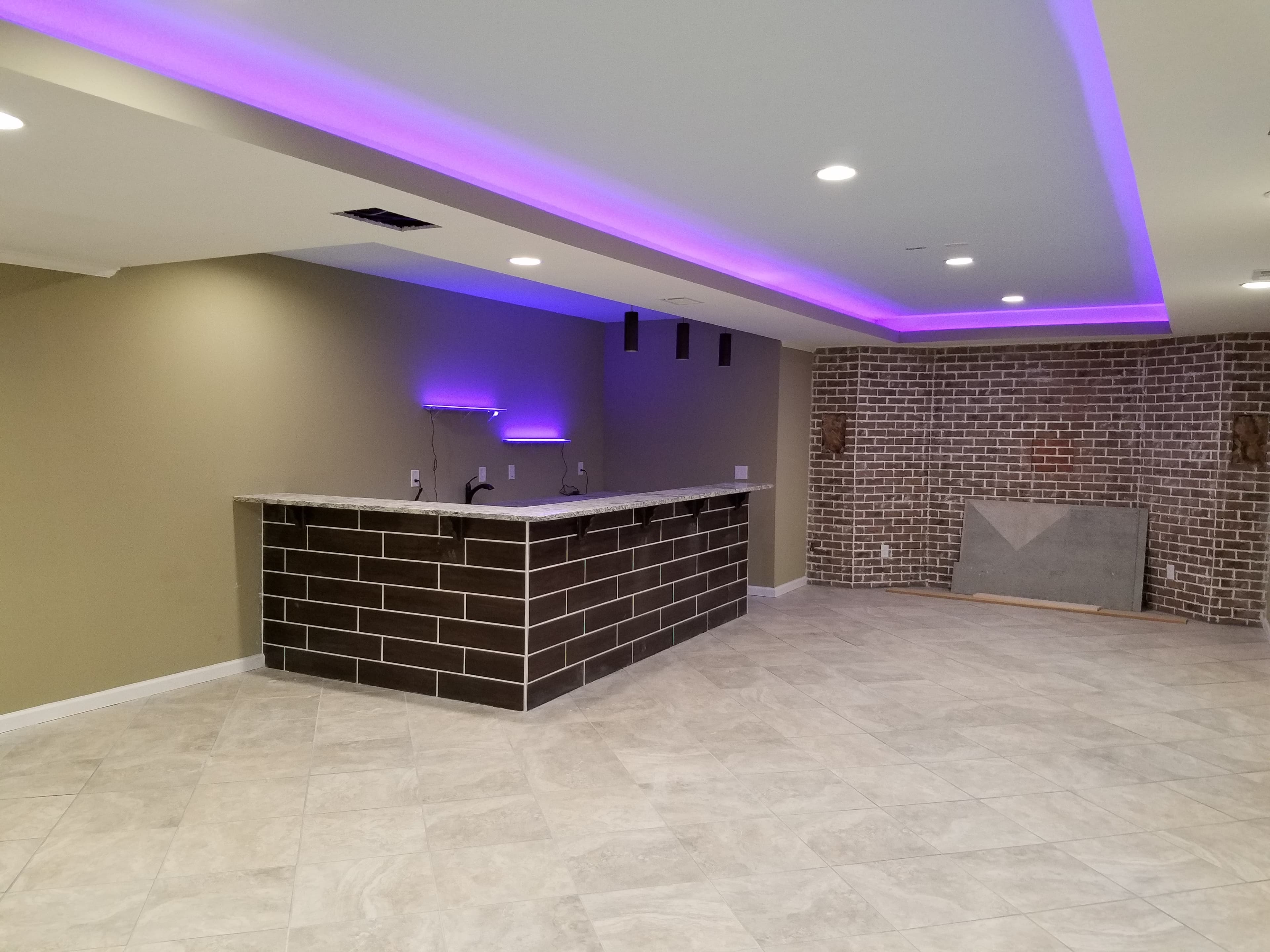 Finished basement remodel